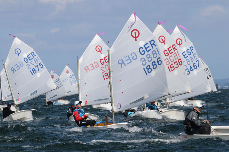 Opti - IDJüM vor Travemünde drei DTYC Talents in der Goldfleet